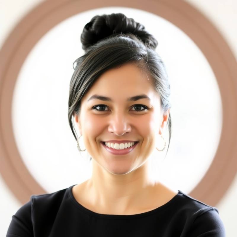 Foto de Sofía Mendoza, cofundadora y CEO de Edifika Academy, sonriendo amigablemente.